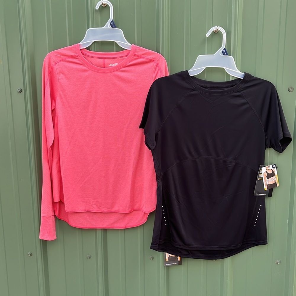 Womens Active Performance Workout Long & Short Sleeve T-Shirts Size XS